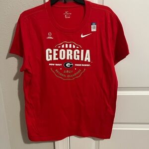 Women’s Georgia Bulldogs National Champions XL Nike Red Tee with Logo